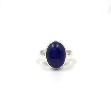 925 Silber Bandring Lapislazuli Herren Schmuck Siegel Ring massiv 16.8mm / 53