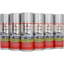 6x 400ml Lackspray Color Silber NIGRIN Farblack Autolack Spraydose Sprühlack