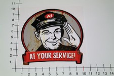 AT YOUR SERVICE decal sticker