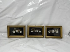 3 x Bilder Ken Broadbent Uhren Collage Oldtimer Roll Roys 70er KadeWe Vintage