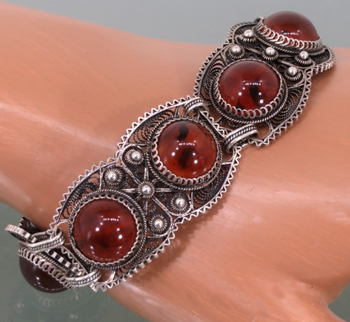 Bernstein silber armband art - bernstein,