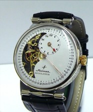 Molnija/Molnia REGULATEUR (Regler) Skelett Herren-Armbanduhr, 18 Jew