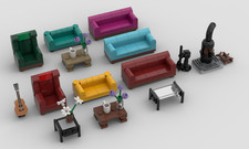 LEGO MOC Wohnzimmer Set 14x