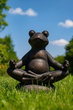 Gartenfigur Yoga Frosch Karl