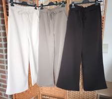 Italy- weiche Damen-Hose*Jogg-Pants*weites Bein*Gr. 36,38,40 *Dunkelbraun,Beige