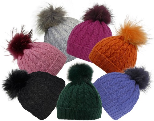 Edle strickmütze mit - mit, pompom