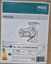 Wilo P 50 / 125r PN10 1150393 / 08w51 3~400V Umwälzpumpe Pumpe #627