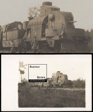 Foto 1.WK Galizien Panzerzug Dampflok mit Geschütz an der Ostfront Tank-Train