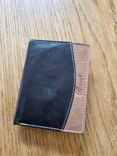 Baur Herren Geldbörse Echtes Leder | Geldbeutel schwarz- hellbraun