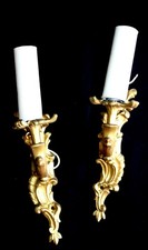 Paar 2 Wandlampen Messing