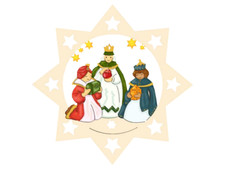 Fensterbild Deko "Drei Heilige