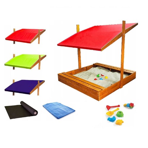 Sandkasten aus holz mit - aus,