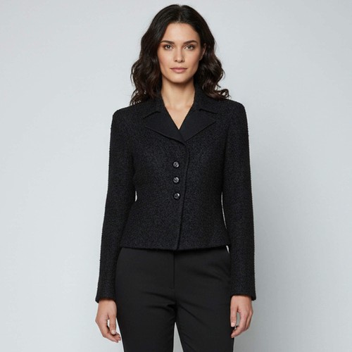 Chanel black boucle tweed - black,
