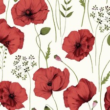 Mohnblume 100% Baumwollstoff