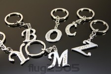 Edel Schlüsselanhänger mit Strass Ein Buchstabe Ihrer Wahl von A bis Z Neu