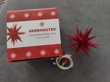 Herrnhuter Stern Sonderedition 2023 Rot-Glitter A1e 13cm. Neu + Originalverpackt