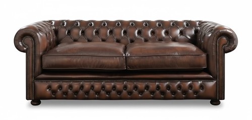 Braunes chesterfield sofa - chesterfield,