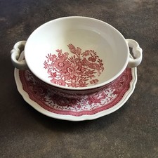 Villeroy & Boch Fasan rot:  1x Suppentasse mit Unterteller