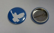 2 Stück Friedenstaube Frieden Peace Button 25mm