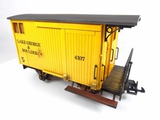 LGB Spur G Güterwagen Lake George and Boulder 4107-5, 2-achsig, gelb, guter Zust