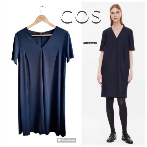 Women cos dress black viscose - cos,