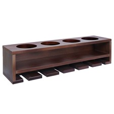 B-Ware Weinregal MCW-P21, für 4 Flaschen/6 Gläser Holz 12x48x12cm, braun