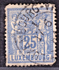 BRIEFMARKE 1882-91 LUXEMBURG