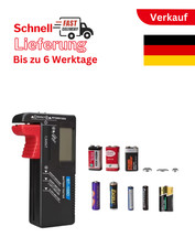 Batterietester BT-168D Akku Tester 9V/1.5V/AA/AAA/C/D Knopfzellen Universal Prüf