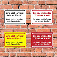Schild Eingeschränkter