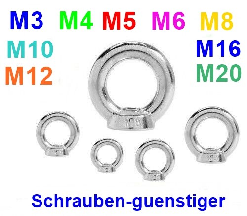 Ringmutter din 582 edelstahl - din,