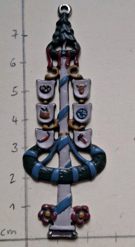 Alte zinn anhänger flachfigur - anhänger,
