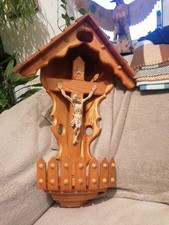 Wand-Eck-Kruzifix-Ikone Holz
