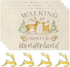 Platzset Weihnachten, Leinen