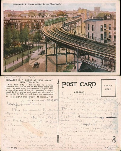 New york city elevated - city, railway