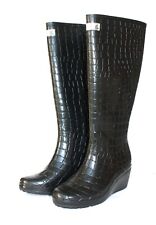 Englische Gummistiefel, WedgeWelly, Rubberboots, Wellies, Gr. 37, Schwarz