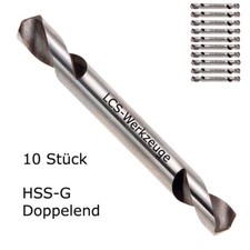 Doppelendbohrer 2,0 mm - 6,0 mm 10 x HSS-G Spiralbohrer HSSG Bohrer geschliffen