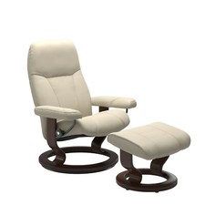 Stressless Sessel Consul in cream mit Hocker