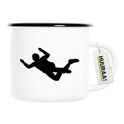Emaille tasse skydiving - emaille,