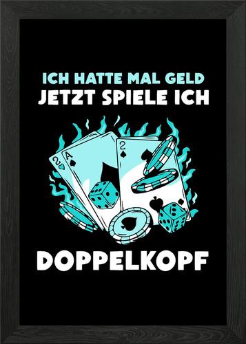 Doppelkopf gerahmtes wandbild - gerahmtes,