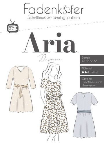 Schnittmuster damenkleid aria - damenkleid,