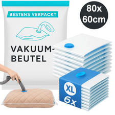 Vakuum Beutel 6er Set Aufbewahrungsbeutel Vacuum Verstausack Kleidung Klamotten