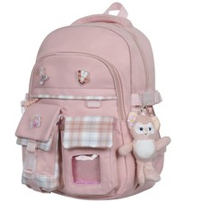 Rosa Schulrucksack Mädchen mit Plüschtier – Ergonomisch, Stylisch & Robust