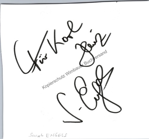 Original autogramm sarah - original,