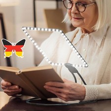 5X Lupe mit 50 LED Licht Desktop Stand Leselupe Vergrößerung Arbeitslupe Nacken