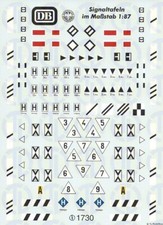 1730 - Decals DB Signaltafeln Decalbogen 1:87