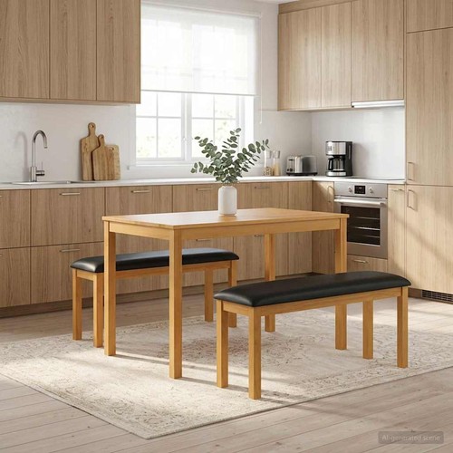 Esstischbank massivholz eiche - massivholz,