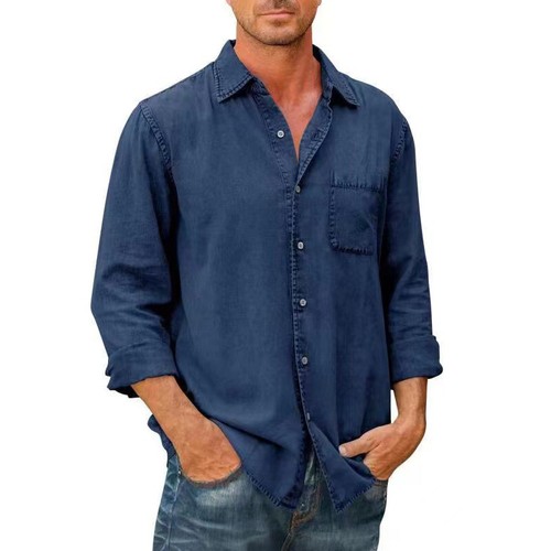 Herren jeanshemd knöpfe - jeanshemd,