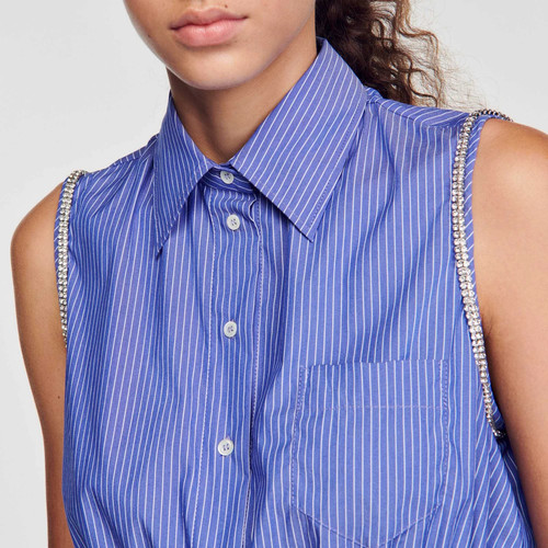 Sandro paris damenblaues hemd - sandro,