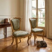 Paar Antike Stühle im