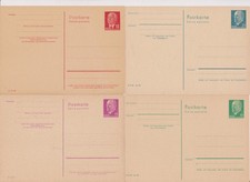 DDR-POSTKARTEN-Pieck-P64 II+Ulbricht-P75+76+??(15 PF)-postfrisch/unbenutzt